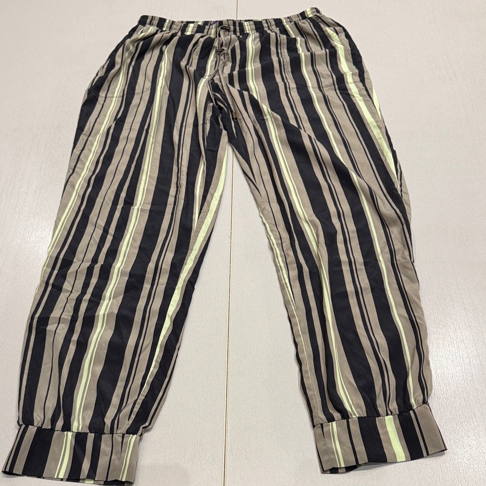 Forever 21 Striped Pants in Black and Green